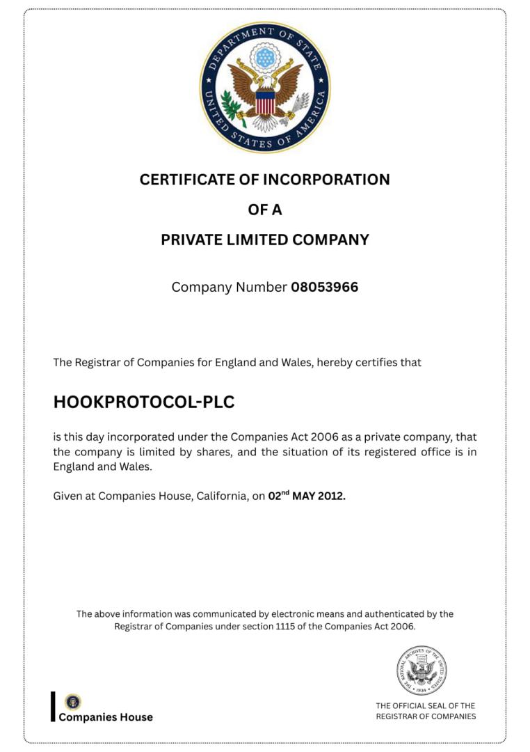 Certificate of Incorporation